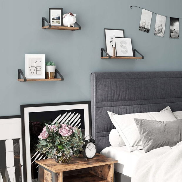 Set 3ks poliček Limsa (černá + hnědá)