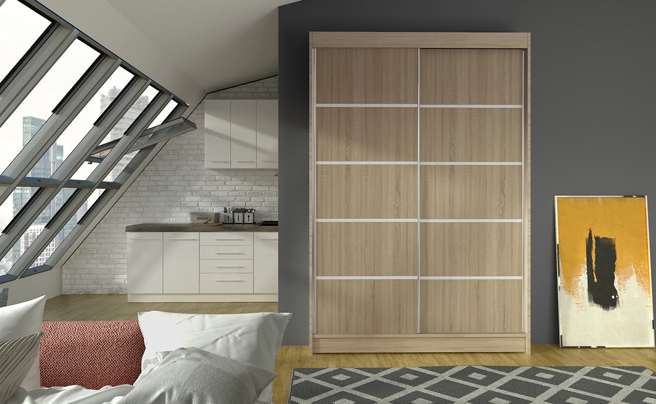 Šatníková skříň Lawana 4 (dub sonoma)