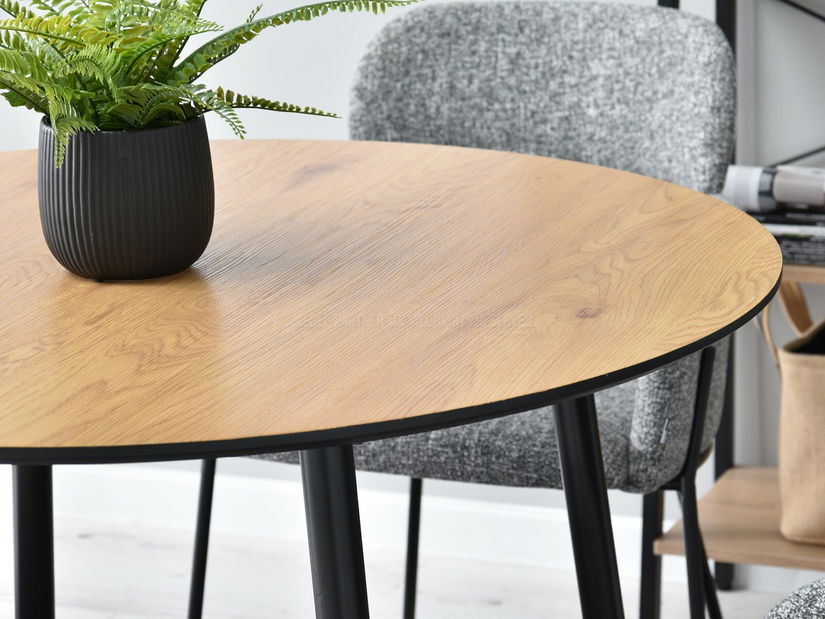 Jídelní stůl Verda (dub + černá)