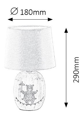 Stolní lampa Dorka 4607 (bílá + hnědá)