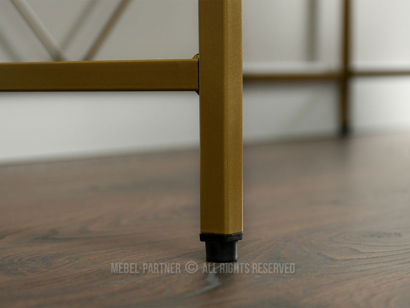 PC stolek Unica (ořech + zlatá)