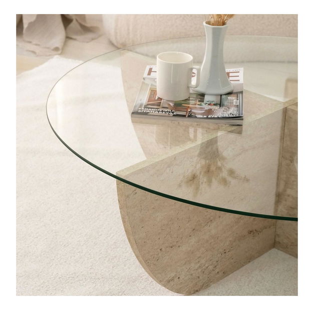 Konferenční stolek Lost (travertin)