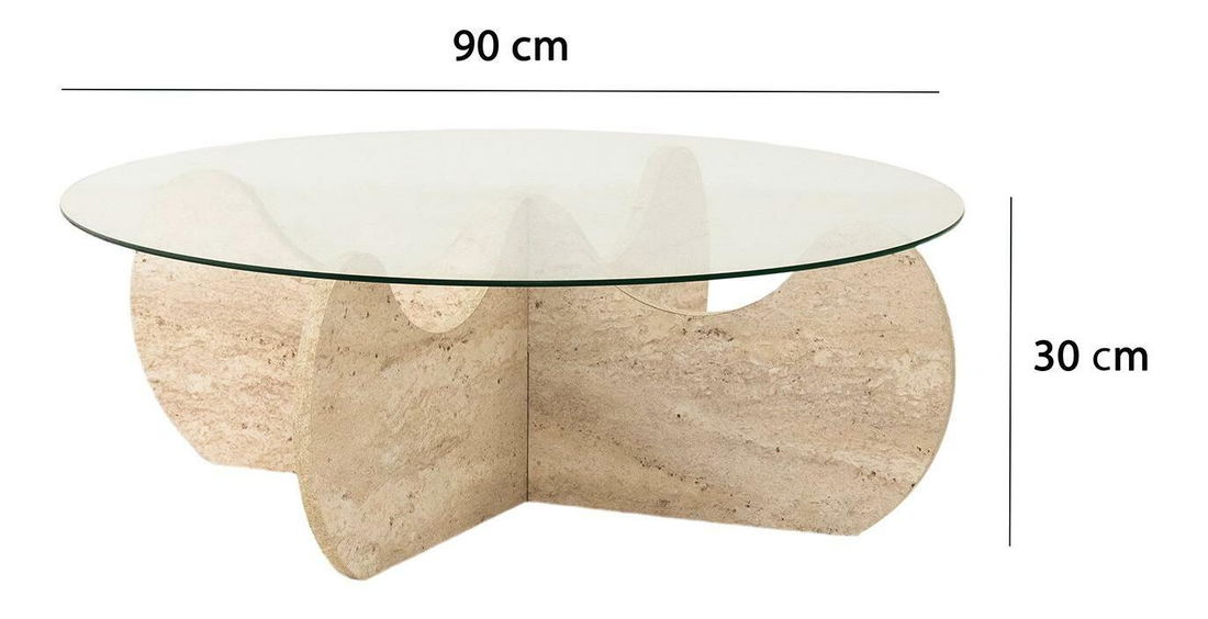 Konferenční stolek Hilda (travertin)