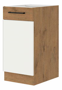 Dolní kuchyňská skříňka Virion 40 D 1F BB (dub lancelot + lesk bílý)