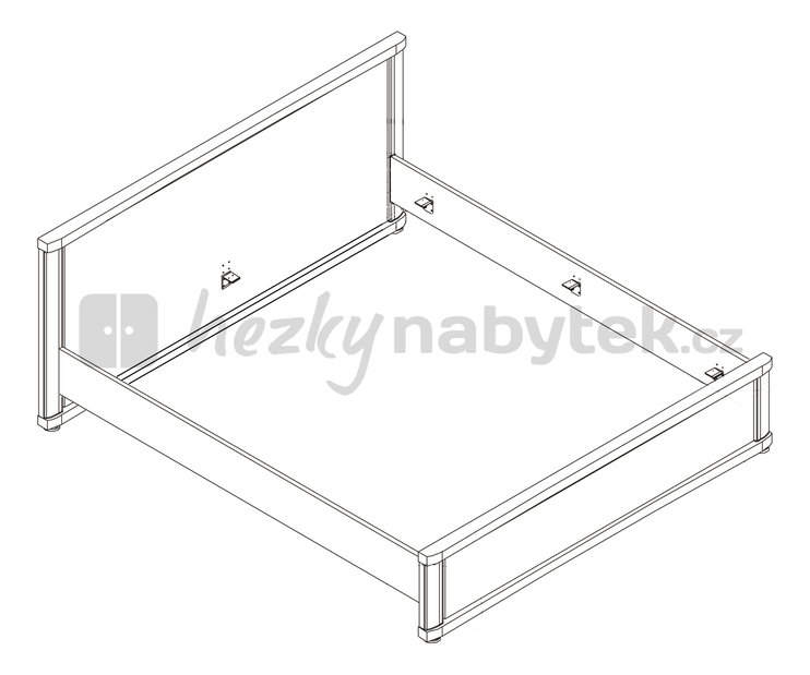 Manželská postel 160 cm Bogo BG/14/160