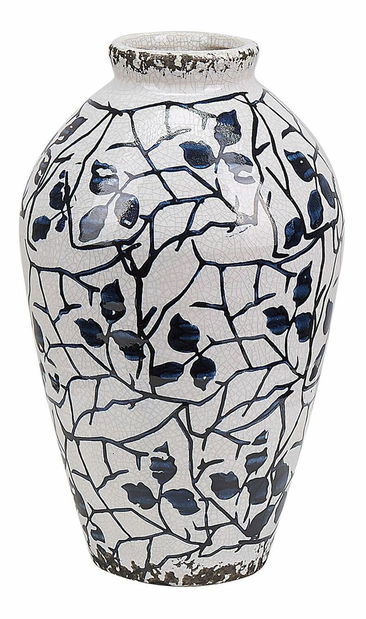 Váza 20 cm Malzia (bílá + modrá)