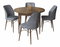 Jídelní set Roxie (ořech barokní + kouřová) (pro 4 osoby)