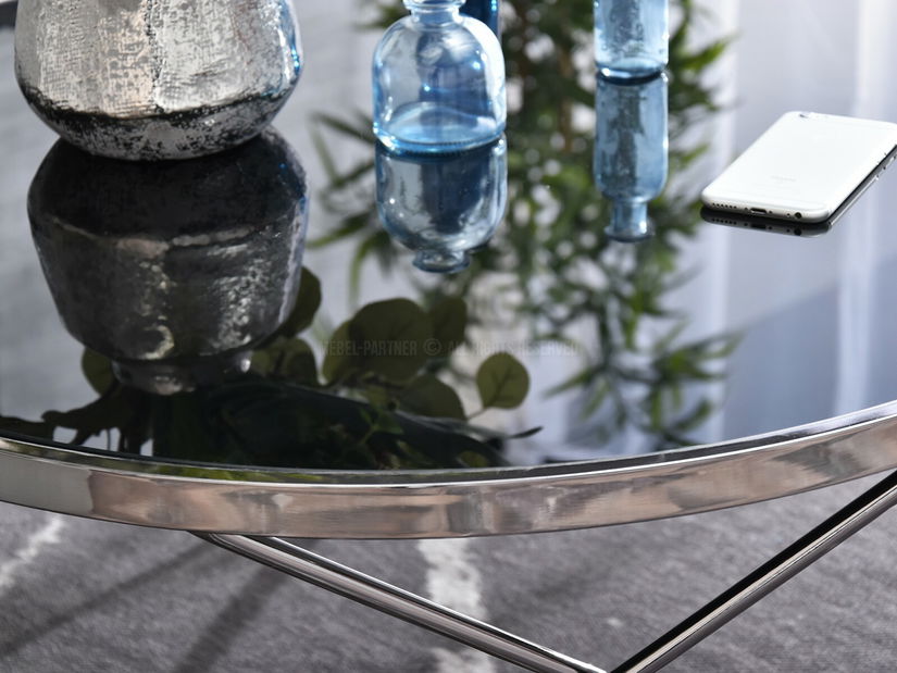 Konferenční stolek Armin Xl (chromová + černá)