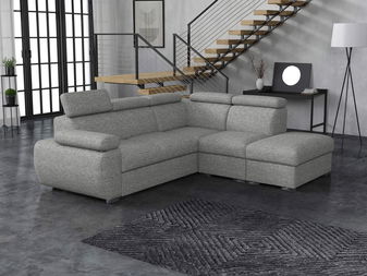 Rohová sedačka Gozo 2RR1P (šedá) (s úl. prostorem) (P)