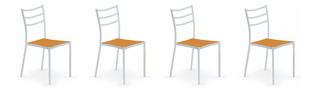 Jídelní židle K 159 bílá + pomerančová *bazar