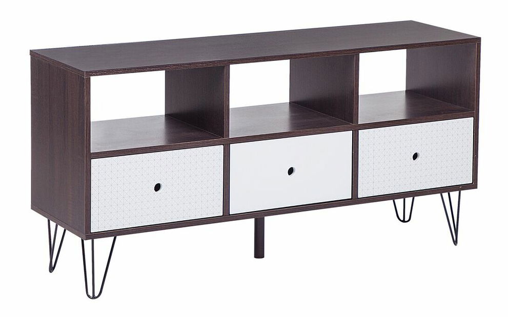 Tv stolek/skříňka FOSTE (MDF) (tmavé dřevo)