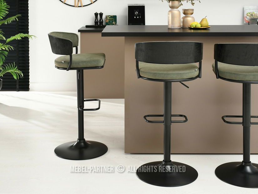 Židle Marta H (černo-zelená + černá)