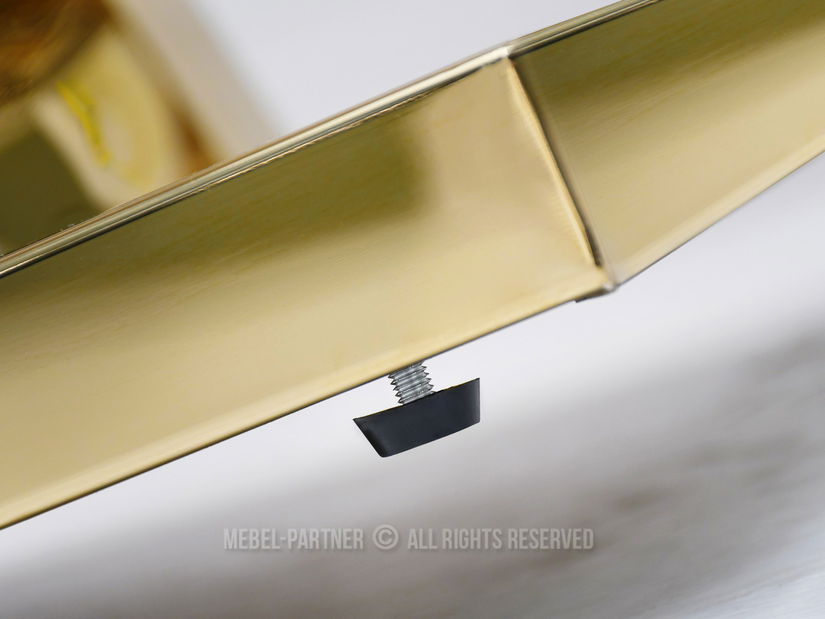 Konzolový stolek Tess (bílý mramor + zlatá)