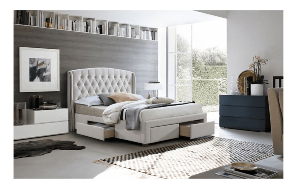 Manželská postel 180 cm Akana (s roštem a úl. prostorem)