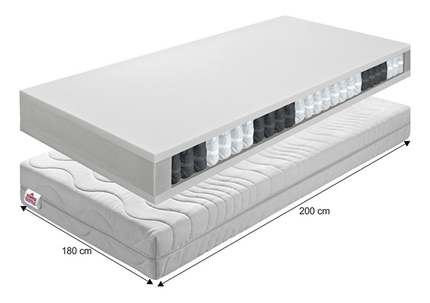 Pružinová matrace Teilon 200 x 180 cm