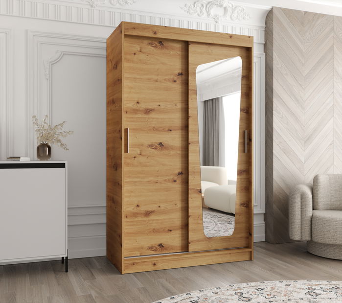 Šatní skříň 120 cm Mokka (dub artisan)