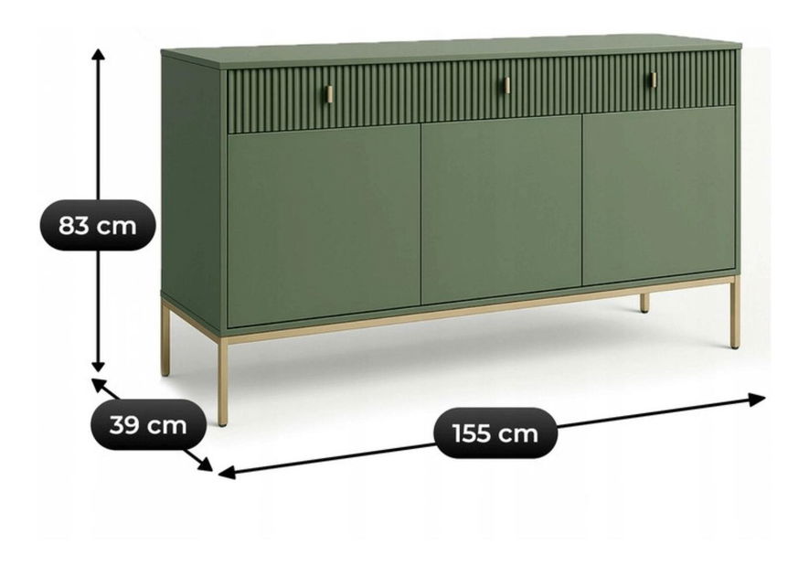 Komoda Militaba (černá)