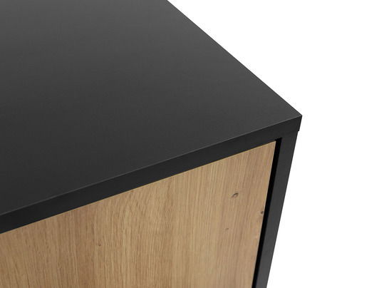 Noční stolek Oksewo 1SZ (dub artisan + černá)