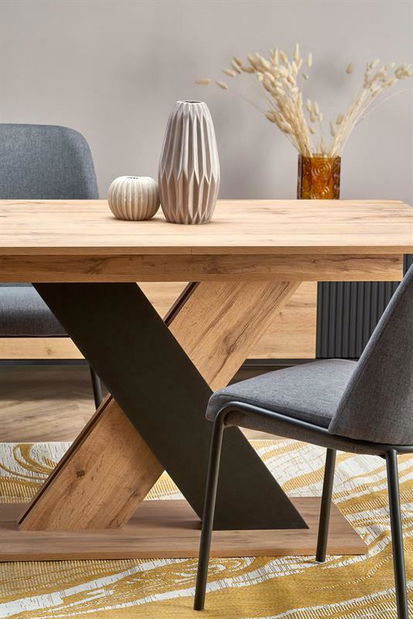 Jídelní stůl Silver (tmavě šedá + černá)