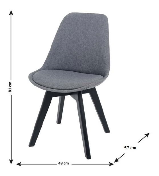 Jídelní židle Lorita (tmavě šedá)