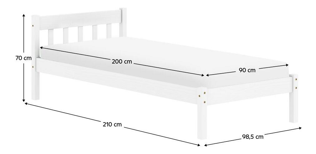 Jednolůžková postel 90x200 cm Malil (bílá)