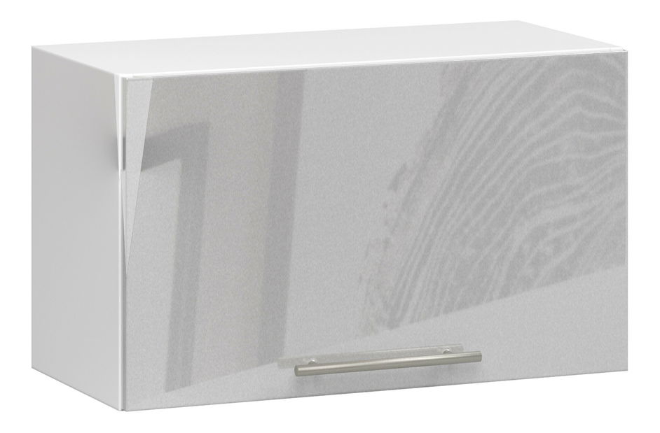 Horní kuchyňská skříňka Organo W 60 (bílá + kovový lesk)