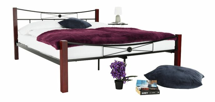 Manželská postel 140 cm Pearly (s roštem)