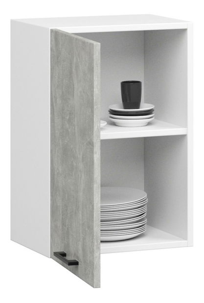 Horní kuchyňská skříňka Ozara W50 H580 (bílá + beton)
