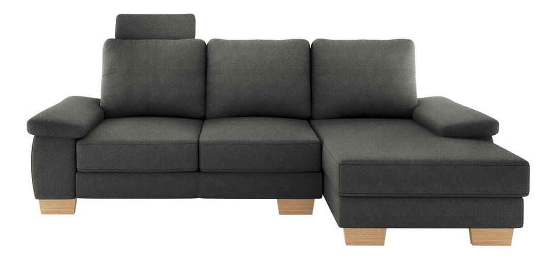 Rohová sedačka Loxy 1 (tmavě šedá) (s úl. prostorem) (P)