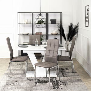 Jídelní židle Marinaleda (šedá ekokůže)