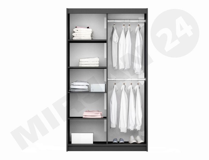 Šatní skříň Olevaro 12 (bílá + zrcadlo)