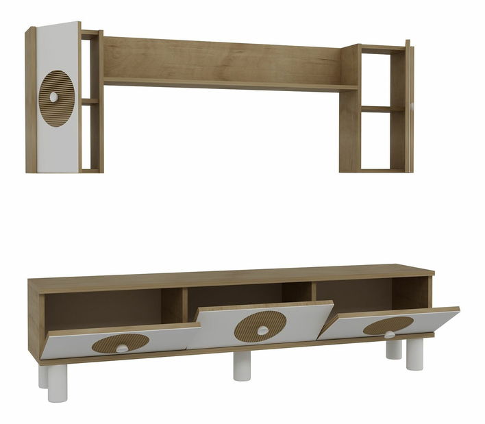 Obývací stěna Dentialo (dub hazeran)