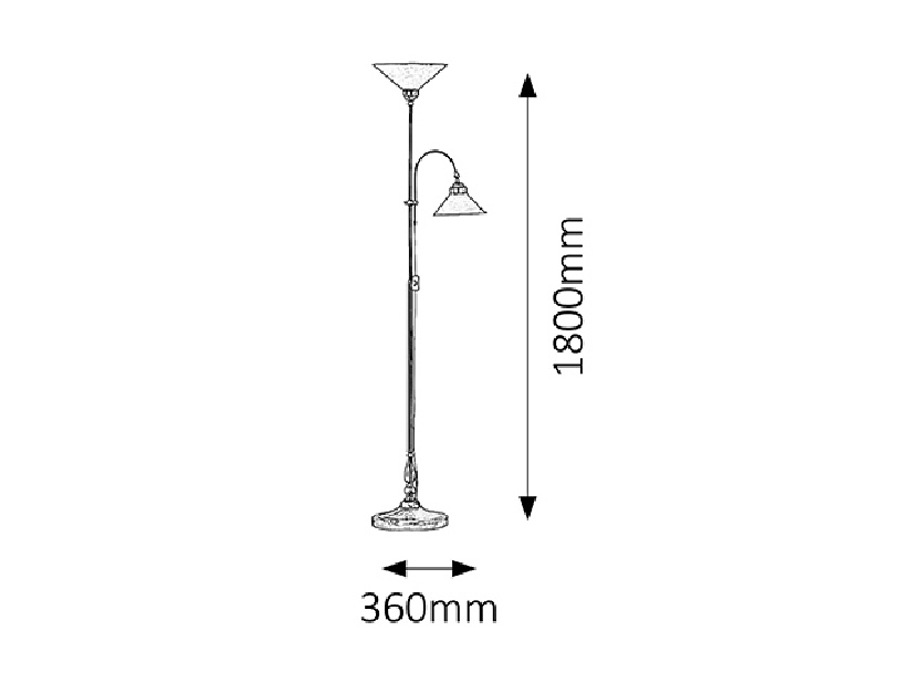 Stolní lampa Marian 2708 (bronzová + bílá)