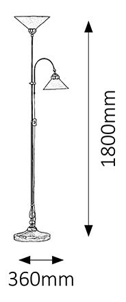 Stolní lampa Marian 2708 (bronzová + bílá)