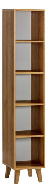 Regál typ W4 Wendy (antracitová + bílá + dub wotan)