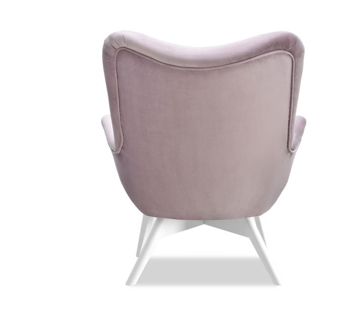 Designové křeslo Florentino (světlofialová + dub)