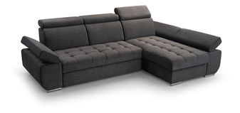 Rohová sedací souprava Belona (tmavě šedá) (P)