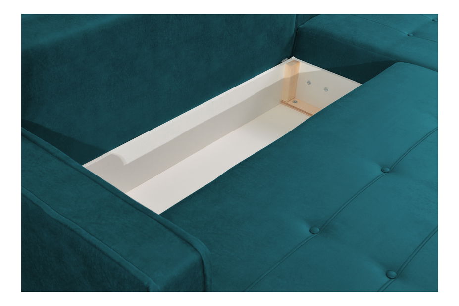 Rohová sedací souprava Tanore (tmavě zelená) (P)