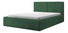 Manželská postel 140 cm Fatime (s roštem) (s úl. prostorem) (tmavě zelená + černá)