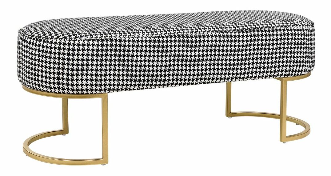 Lavička Milza (černá + zlatá)