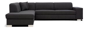 Rohová sedací souprava Dan (černá) (L)