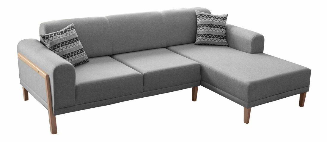 Rohová sedačka Lattino (krémová) (L)