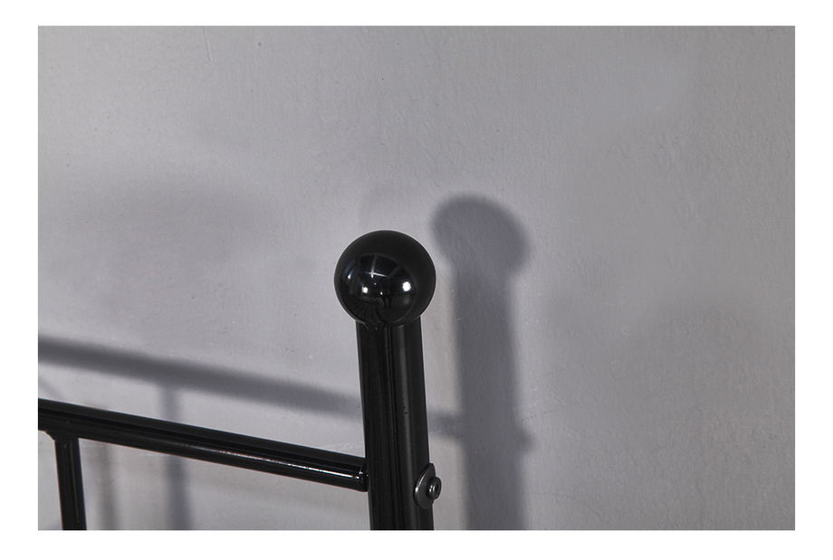 Jednolůžková postel 90 cm Rossa (s roštem) (černá)