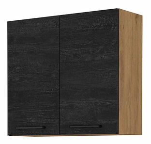 Horní kuchyňská skříňka Virion 80 G 72 2F (dub lancelot + tmavé dřevo)