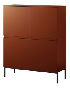 Skříňka Bennasi B1 (červená cihla + černá)