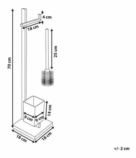 Držák na toaletní papír Umberto (stříbrná)
