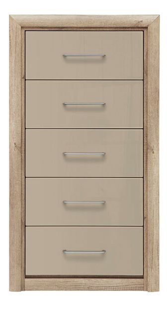 Komoda BRW Koen 2 KOM5S (dub canyon monument + sivopieskový lesk)