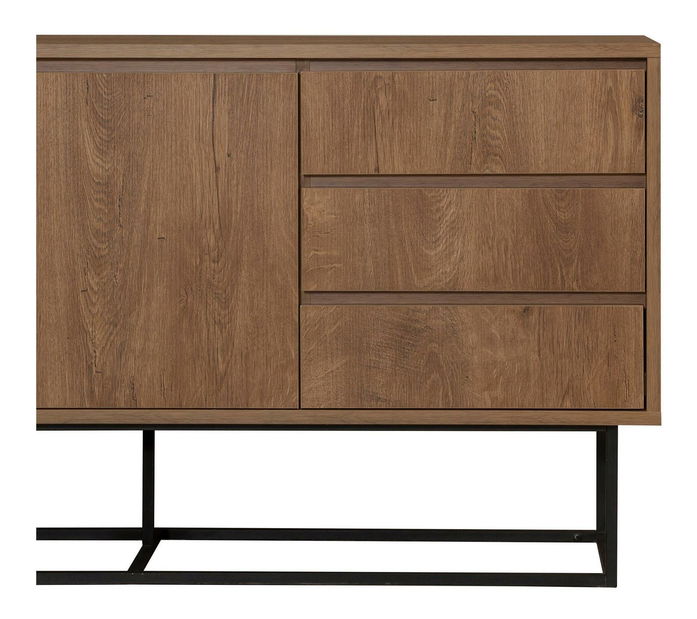 Souprava nábytku do obývacího pokoje Laxi 20 (ořech + černá)