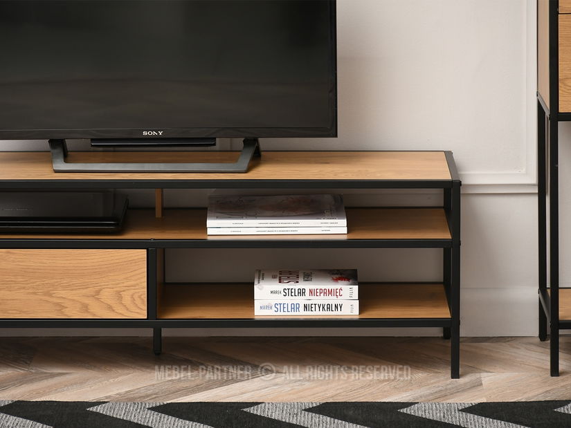 TV stolek/skříňka Soren Rtv (dub + černá)