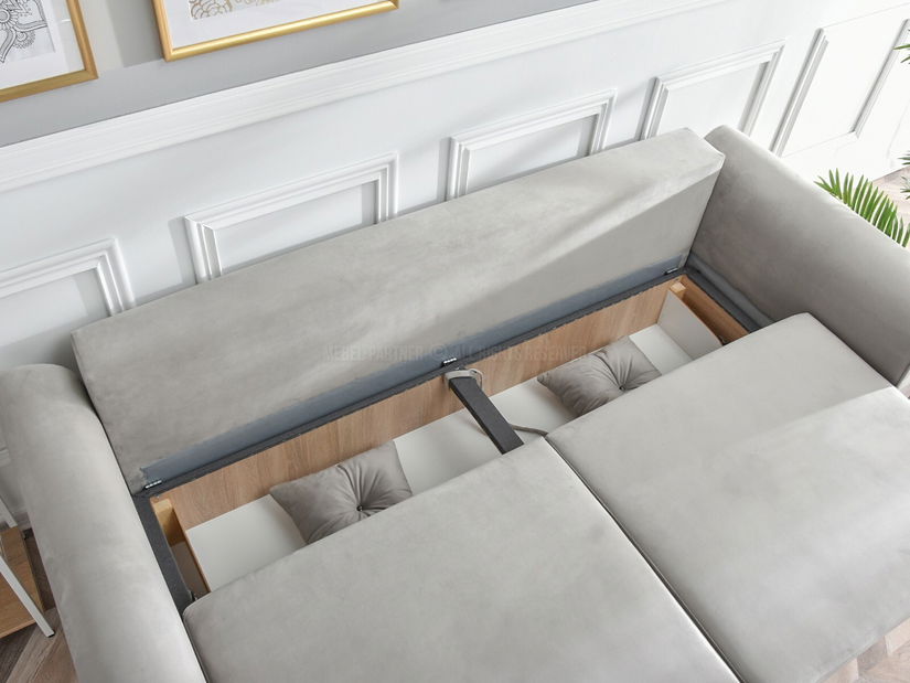 Pohovka dvousedačka Lirica (šedá + dub)